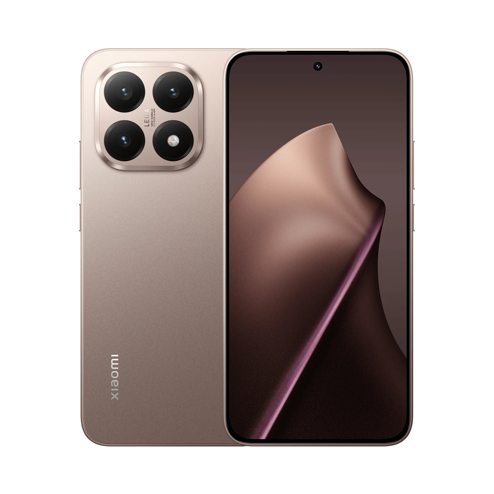 Xiaomi 15T in pink, shown from the back and the front